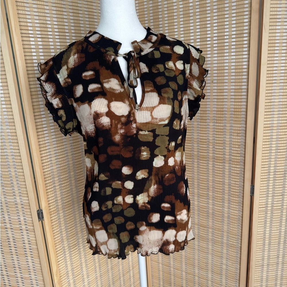 DKNY Multicolor Patterned Women's Blouse